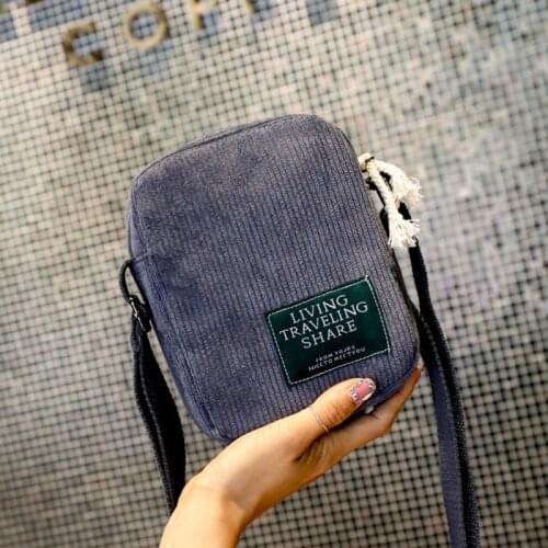 Fashion Women Crossbody Messenger Bag Shoulder Bags Ladies Casual Handbag for Women 2020 Bolsos Mochilas Corduroy Brown