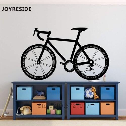 JOYRESIDE Bicycle Sport Wall Decals Home Playroom Sport Style Wall Decor Vinyl Wall Stickers Bike Kids Room Decoration WM386