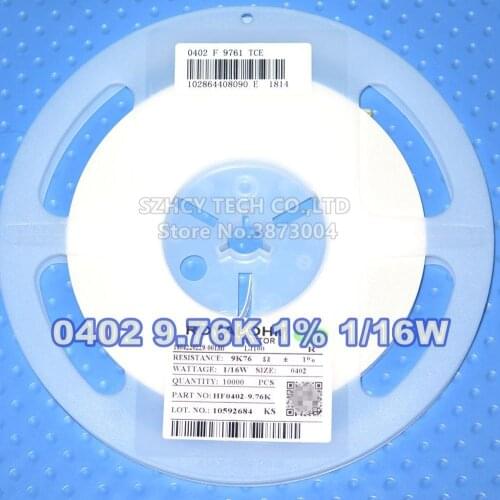 10000pcs 0402 9.76K 9K76 1% 1/16W HF0402-9.76K Chip Resistor