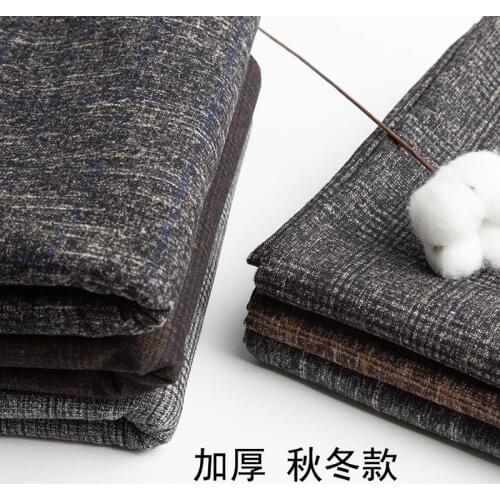 150 x 50cm polyester cotton Blending blend check yarn dyed plaid suit clothes used fabric for heavy winter Overcoat Windbreaker
