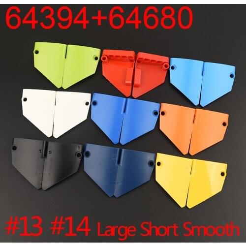 2 pairs Building Blocks and Accessories 64394 #13 Side A， 64680 #14 Side B Panel Fairing Large Short Smooth Technology Panel