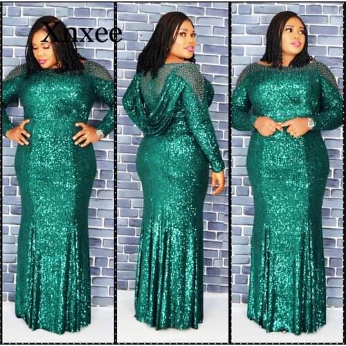 African dresses for women New hot selling popular Colorful bronzing Women party long dress v-neck younger girl long dress red