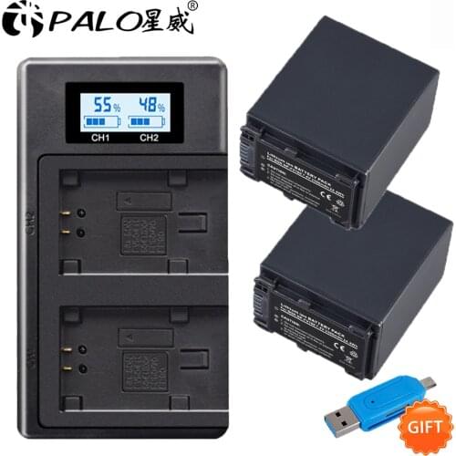 PALO 3300mAh NP-FV100 NP FV100 fv100 Battery +LCD Smart Charger for Sony NP-FV30 50 70 HDR-CX150E HDR-XR150 DCR-DVD308 DCR-SR300