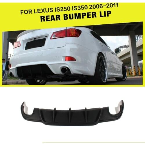 Car Rear Bumper Lip Diffuser Spoiler for Lexus IS250 IS350 2006 - 2011 PU Matt Black Car Styling