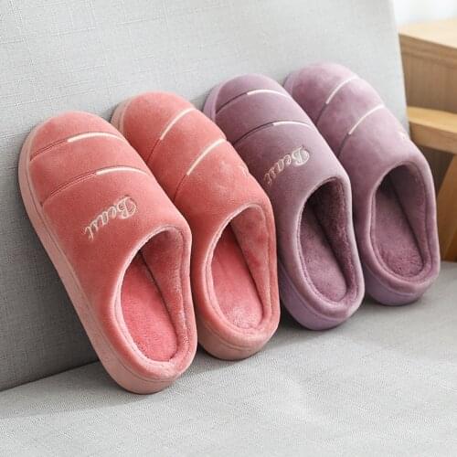 Ladies Winter Cotton Slippers Couple Slippers Non-slip Home Furnishing Indoor Fashion Warm Cotton Slippers