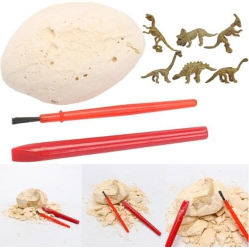 DIY Dinosaur Egg/ Digging Fossils Excavation Toys Kit Archaeology Educational for Children Model Statue Crafts Ornament Decro