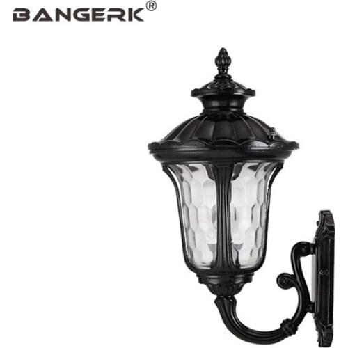 European Vintage Wall Lamp Outdoor Waterproof LED Light Wall Sconce Aluminum Glass Garden Balcony Aisle Porch Decor Lighting