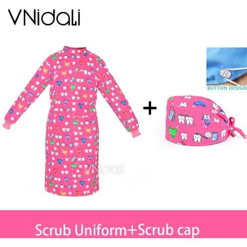 Cotton Brush Hand Clothes Doctor Clothes Nurse Clothes Scrub Skirt ICU Isolation Clothes dentistry man and woman Work Uniform