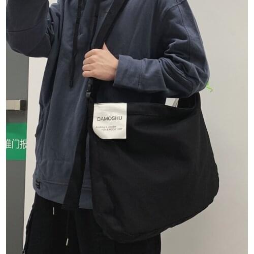 La lazy wind, large capacity canvas bag, fashion messenger bag, leisure bag, literary cloth bag houlder bag