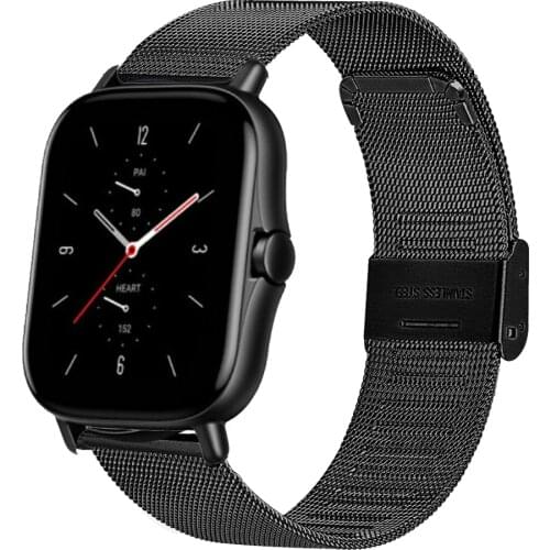 Metal Strap For Huami Amazfit GTS 2／2E／2 Mini 20mm Quick Release Milanese Watchband For Amazfit BIP U Pro／Bip S Lite Bracelet