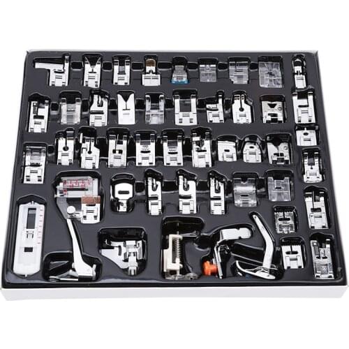 48 Pcs/Set Multifunction Domestic Sewing Machine Accessories Braiding Blind Stitch Darning Presser Foot Feet Kit Set