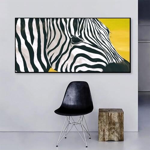 Wall art painting canvas print poster modular painting animal picture zebra portrait modern home decoration