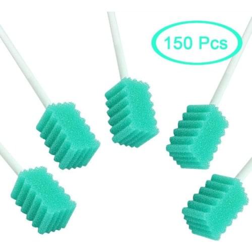 Disposable toothbrush tips tooth brush isopos espumapalitos desechables dental sponge tips oral swabs 150pcs