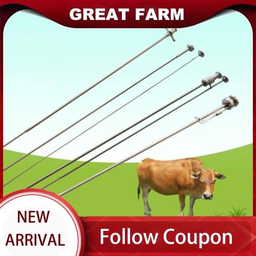 Cattle Cow Artificial Insemination Stainless Steel Cattle Insemination Gun Farm Animal Breeding Equipment Livestock 20 Tubes
