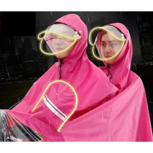 Electric bicycle motorcycle single double people raincoat poncho thickening fashion poncho bag Multi-color optional/tb161101