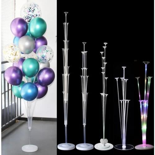 7 Tubes/Set Balloon Stand Balloon Holder Birthday Valentine Party Decoration Kid Adult Arch Table Ballon Accessories Supplies