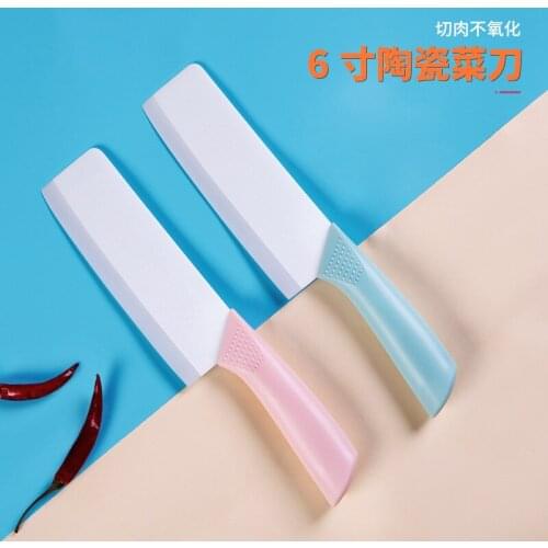 2021 Popular Ceramic Knife Kitchen Knife Set Household 6-inch Large Ceramic Fruit Knife Chopping Knife Chef Meat Cleaver Hot