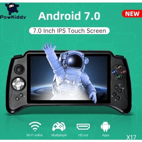 POWKIDDY X17 Android 7.0 Handheld Game Console 7inch IPS Touch Screen Portable WiFi Gamepad Quad Core 2G 32G Retro Game Players