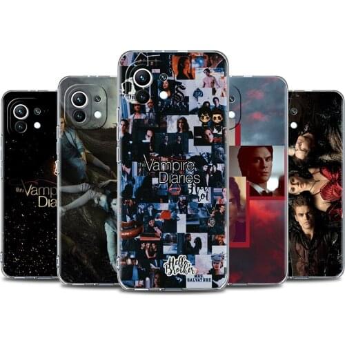 Transparent Phone Case For Xiaomi Redmi Note 10 9 Pro 9S 8 7 9C 8T 9A 7A k40 6A Shockproof Silicone Cover The Vampire Diaries