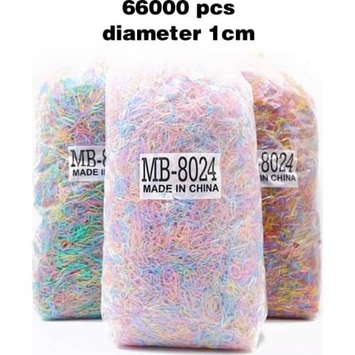 SMALL 66000pcs Hair bands high elastic hair one-time small rubber band color elastic wholesale children