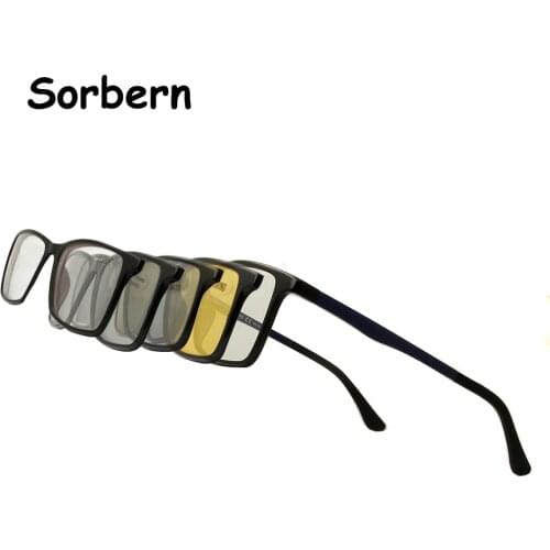 Ultem Glasses Frame Men Hd Night Vision Glasses Oculos Clip On Glasses Computer With Magnetic Clip-On Sunglasses Polarized UV400