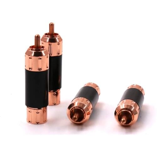 High quality DIY HIFI RCA Plug soldering XLO stype plug connector red copper RCA interconnect cable