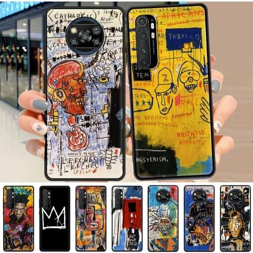 Jean Michel Basquiat Case For Xiaomi Mi Poco X3 NFC 10T Pro 5G Note 10 Lite 10S 9T M3 11 9 A2 Black Soft Phone CC9 8 Cover Funda