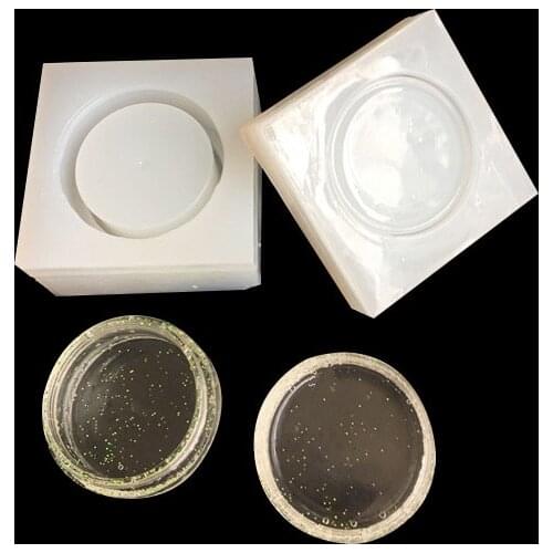 1pcs UV Resin Jewelry Liquid Silicone Mold Round Homemade Small Box Resin Molds For DIY Making Jewelry