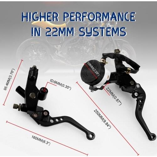 7/8" 22mm Motorcycle Clutch Brake Master Cylinder Reservoir Levers Kit Fluid Reservoir Set Motorcycle Handbrake For Honda
