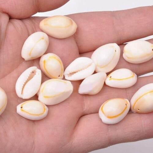 BLUELANS 20Pcs White Shell Cowrie Charm beads for jewelry making DIY Bracelets Necklace for women fashion Jewelry Accessories