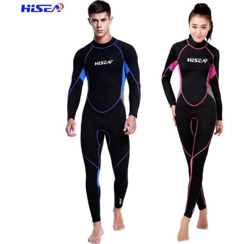 3mm Diving Suit One-Piece Lovers Long Sleeve Trousers Warm And Thick Swimming Wetsuit Zipper Jellyfish Swimwear Surfing Swi