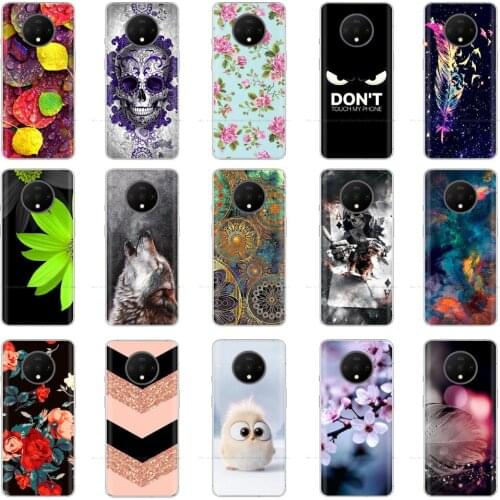 Patterned Phone Case for Oneplus 7T Pro Case Back Cover for OnePlus 7T 7 T 1+7T Case Soft TPU Silicone Cover Fundas Coque Bumper