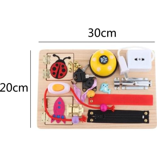 Baby Wooden Busy Board Life Motor Basic Skills Montessori Early Educational Speed Needs Travel Activity Toys 1 2 Ages
