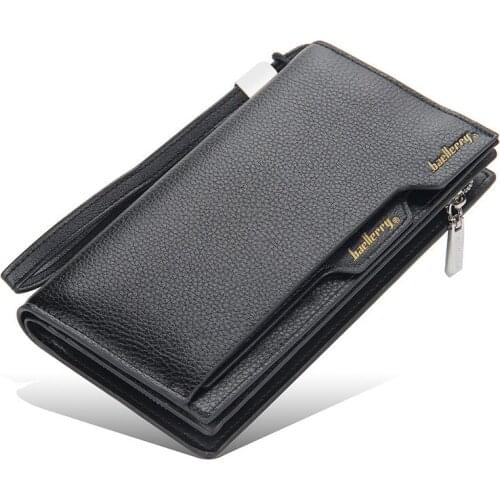 Men Purse Long Wallet High Quality Card Holder Male Purse Zipper Large Capacity Brand PU Leather Wallet For Men