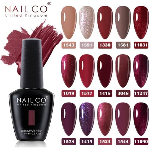 NAILCO 15ml Camel Coffee Chocolate Brown Colors Series Gel Varnish DIY Gel Nail Polish Nail Art Manicure Gellak Design Lacquer