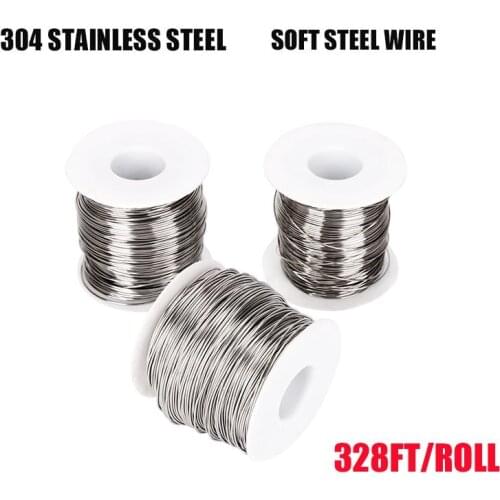 Diameter 0.1-0.2-0.3-0.4-0.5-0.6-0.8-1.0-1.5-2.0-2.5-3.0MM Soft 304 Stainless Steel Wire Single Wire Rope Annealed Soft Cable