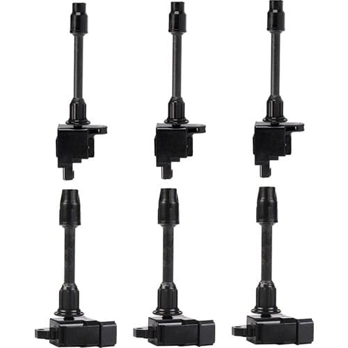 Pack of 6 Ignition Coils Front Rear for 2000-2001 Nissan Maxima Infiniti 3.0L V6 UF348 UF363 C1266 C1267