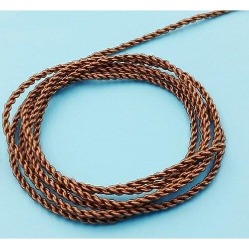 Brown 72 core 6N single crystal copper 4 strands compiled fever diy headphones upgrade wire diameter 2.8mm