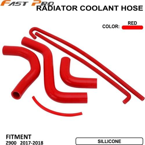 Motorcycle Red Radiator Coolant Water Pipe Hose For Kawasaki Z900 2017 2018