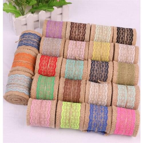 2M*6cm Craft lace linen DIY handmade Christmas craft linen roll lace Clothing/Apparel/Home Textile Accessories satin ribbons