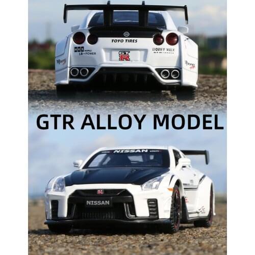 1:32 Nissan Skyline Ares GTR R34 R35 Diecasts & Toy High Simulation Pull Back Collection Kids Toys Vehicles Metal Toy Car Model