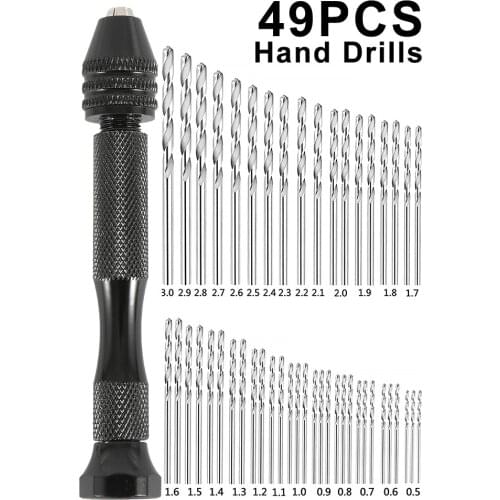 49 Pcs HSS Drill Mini Drill Bit Print Circuit Board Drill Bit Small Drill Bit set Step Drill Bit Metal Drill Bits Hand Tool Sets