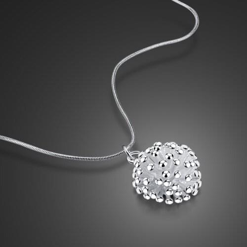 Fashion New 925 sterling silver necklace dandelion pendant design solid silver snake chain lady popular clavicle necklace bijoux