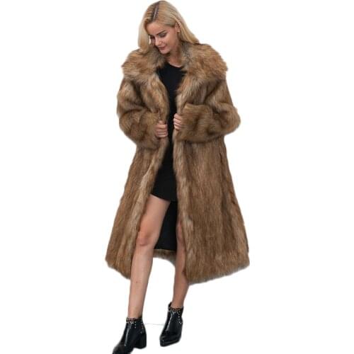 Winter Fur Coat For Woman 2020 Fashion Long Faux Fur Coat Women Jacket Coat Female Plus Size Fur Faux Parka Jacket Womens Coat