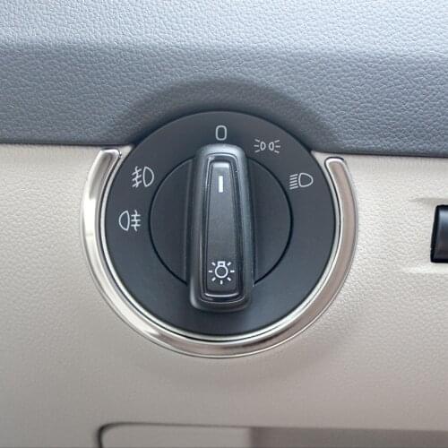 Car headlight switch decoration sticker for Volkswagen VW skoda octavia A7 2015 2016 2017 accessories