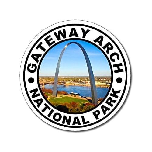 Round Gateway Arch National Park Sticker (Missouri st Louis New)