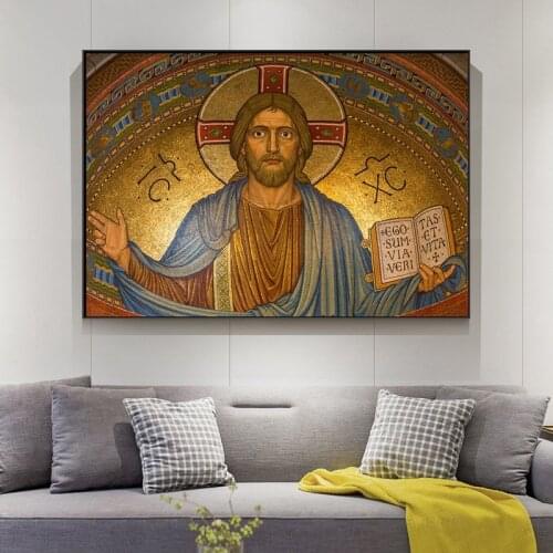 Christ Jesus Wall Art Paintings on The Wall Religious Posters and Prints Cuadros Wall Pictures for Home Living Room Decoration