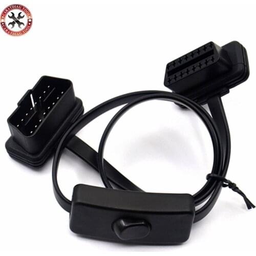 New Arrival OBD 2 Splitter Extension 1 to 2 with Switch Y Cable Male Two Port To Female for ELM327 Auto Diagnostic Scanner Tool