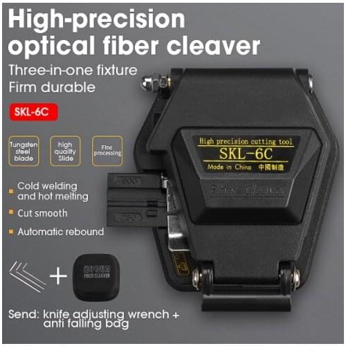 New Fiber cleaver SKL-6C cable cutting knife FTTH fiber optic knife tools cutter High Precision Fiber Cleavers 16 surface blade