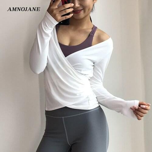Sexy Yoga Top Fitness Long Sleeve Gym Shirt Blouse Women Sport Jacket Womans Tops Clothing Fashionable Two Ways Wear Croptop